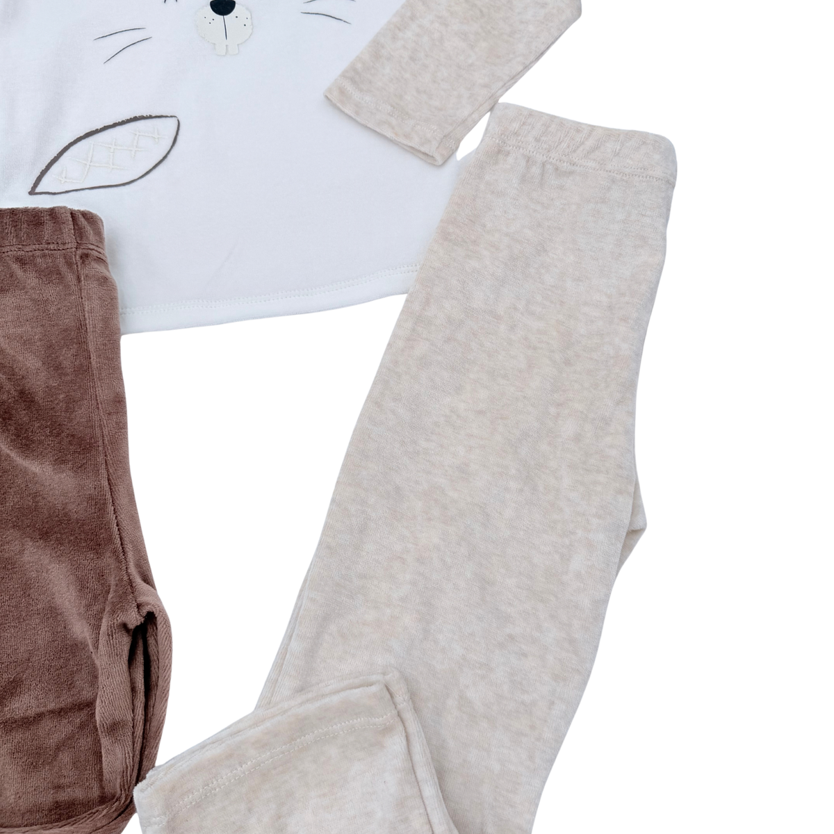 Lot de 2 pyjamas deux pièces en velours - 24 mois