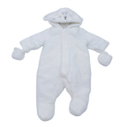 Combinaison pilote bébé blanche à capuche animal - 6 mois