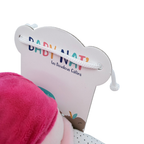 Peluche d'éveil rose avec anneau de dentition