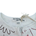 Pyjama bébé blanc imprimé animaux de la forêt - 3 mois