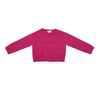 Gilet bébé rose fuchsia en maille boutonnée - 24 mois