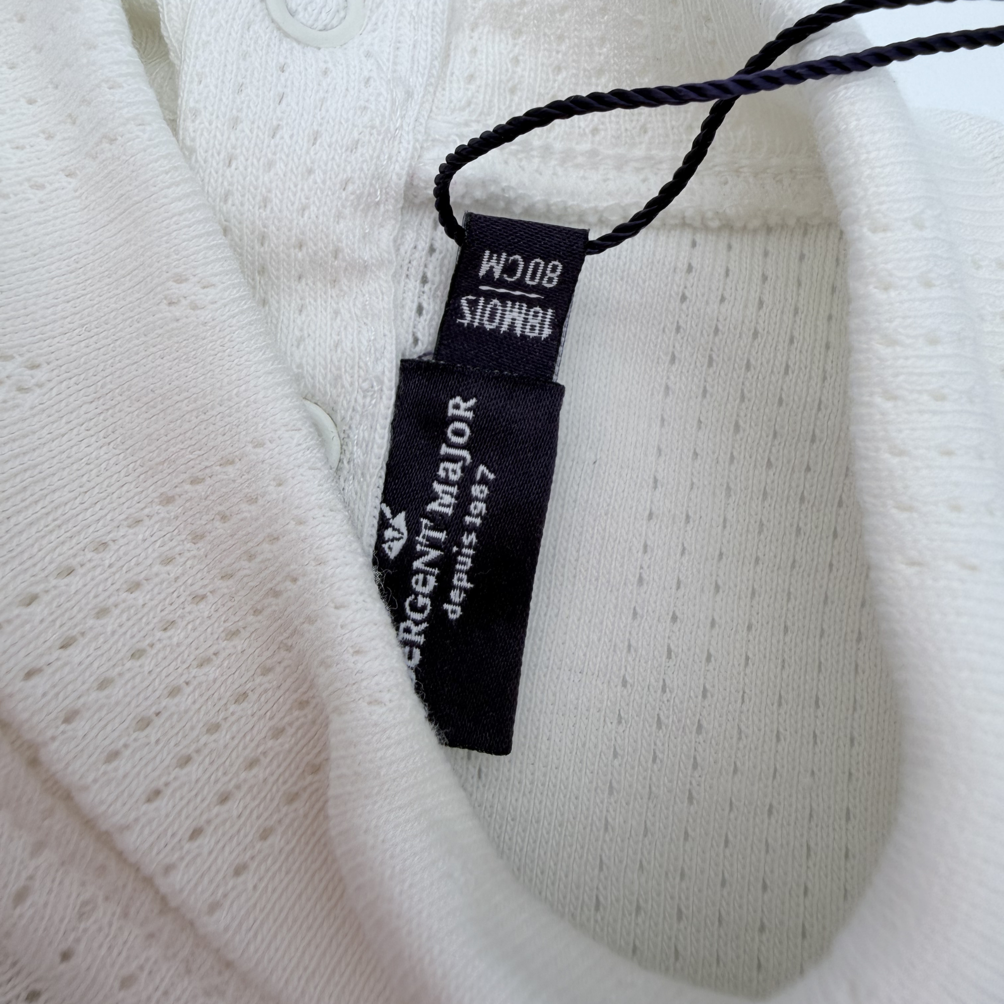 Body manches longues blanc à motif baleines — 18 mois