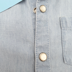 Chemise denim bleu clair — 18 mois