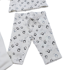 Lot de 2 ensembles bébé écrus motif pingouins - Naissance