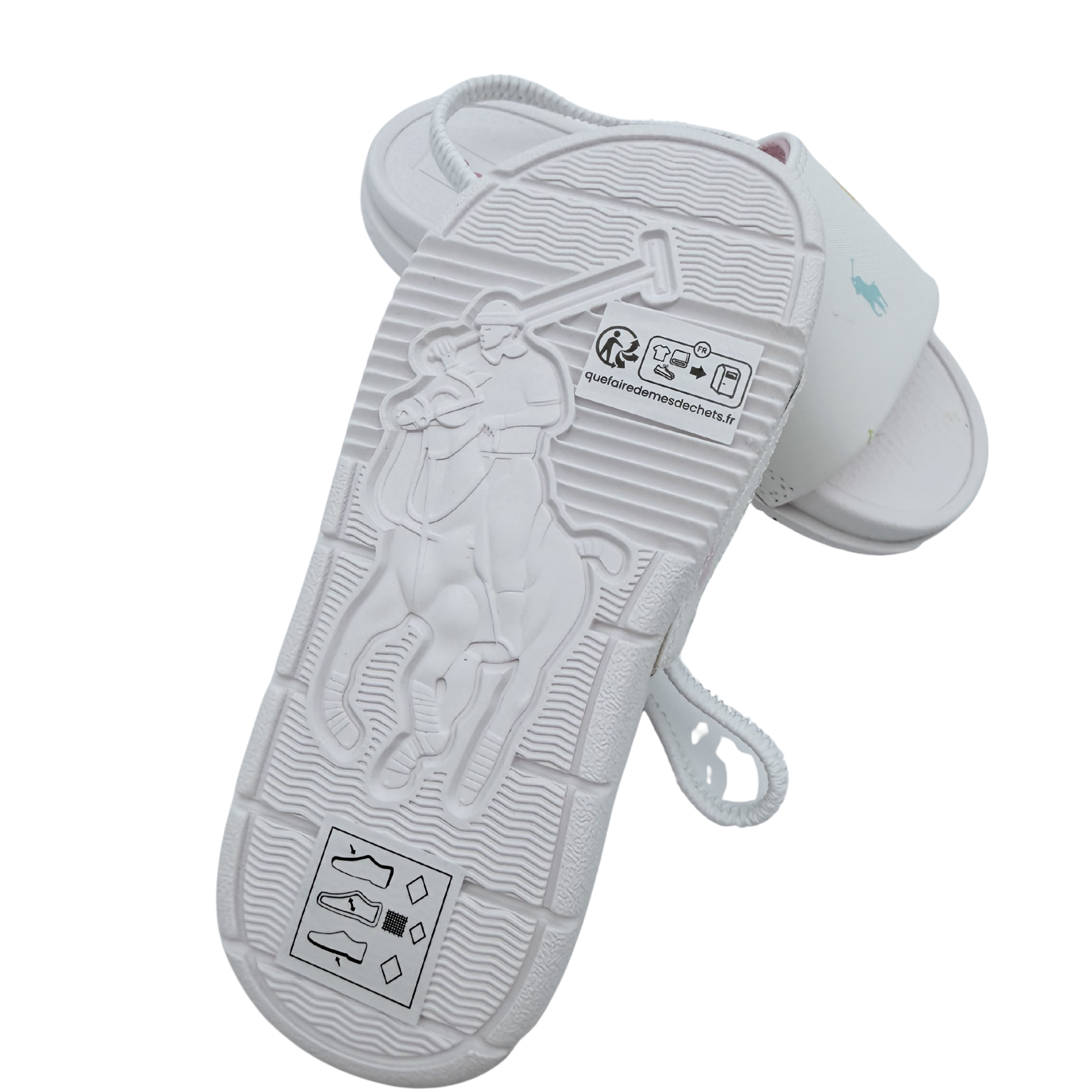 Sandales blanches à motifs multicolores – 25