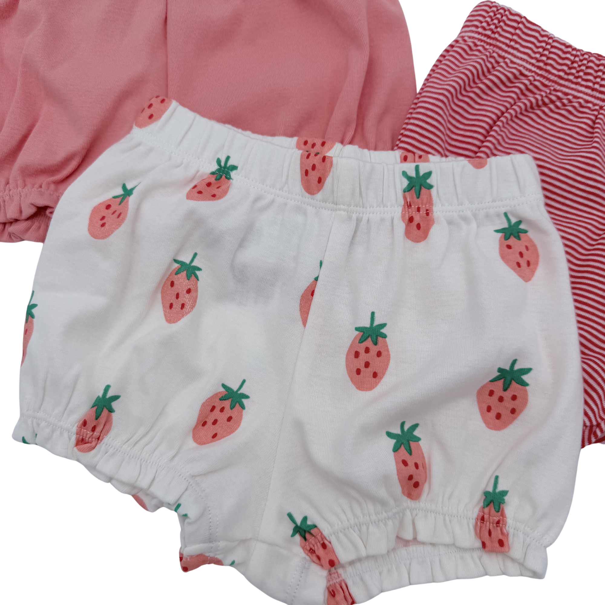 Lot de 3 bloomers fraises — 12 mois