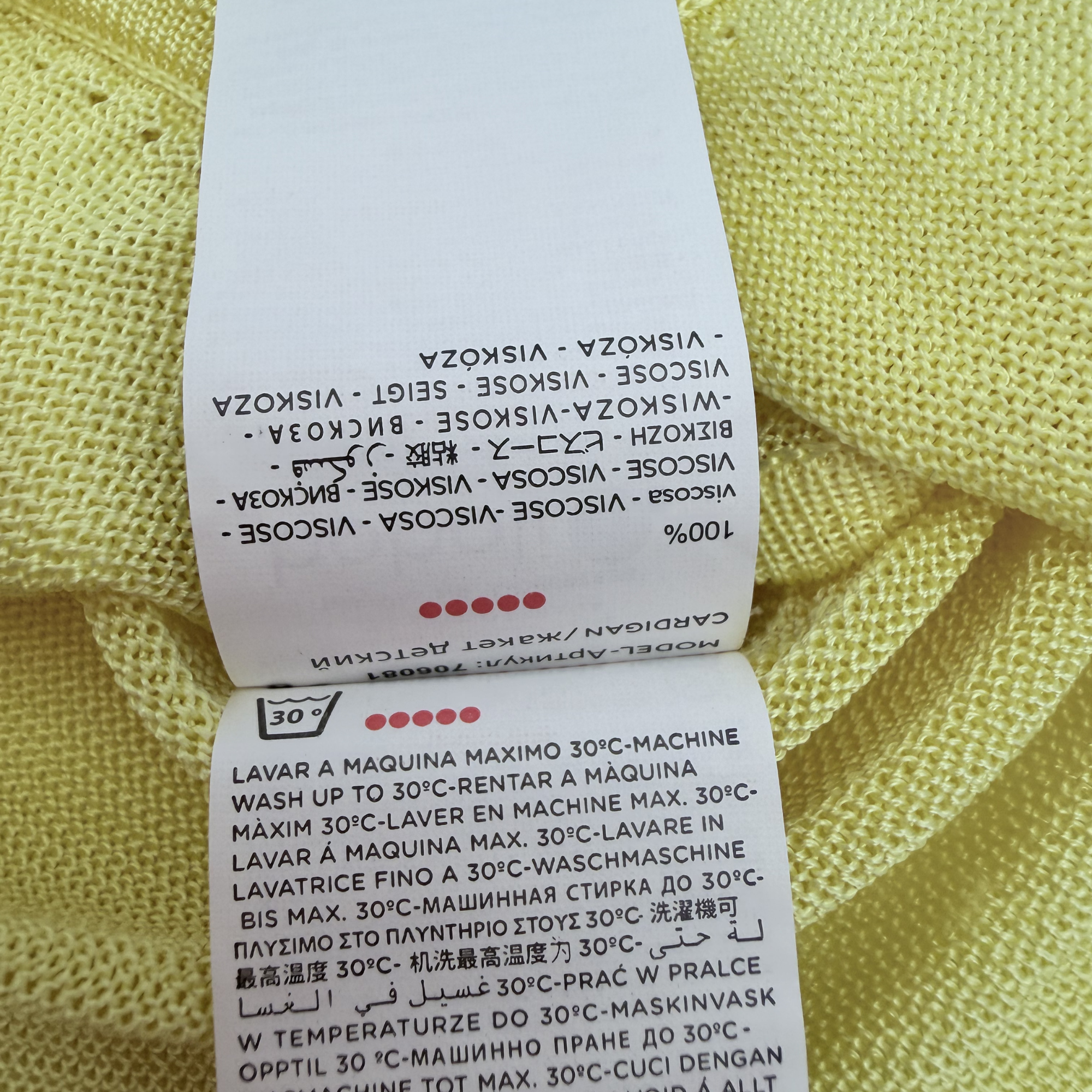 Boléro maille jaune — 18 mois