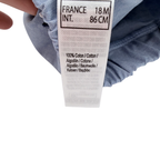 Short bleu brodé — 18 mois