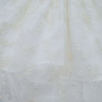 Robe de cérémonie bébé avec culotte intégrée écrue – 6 mois