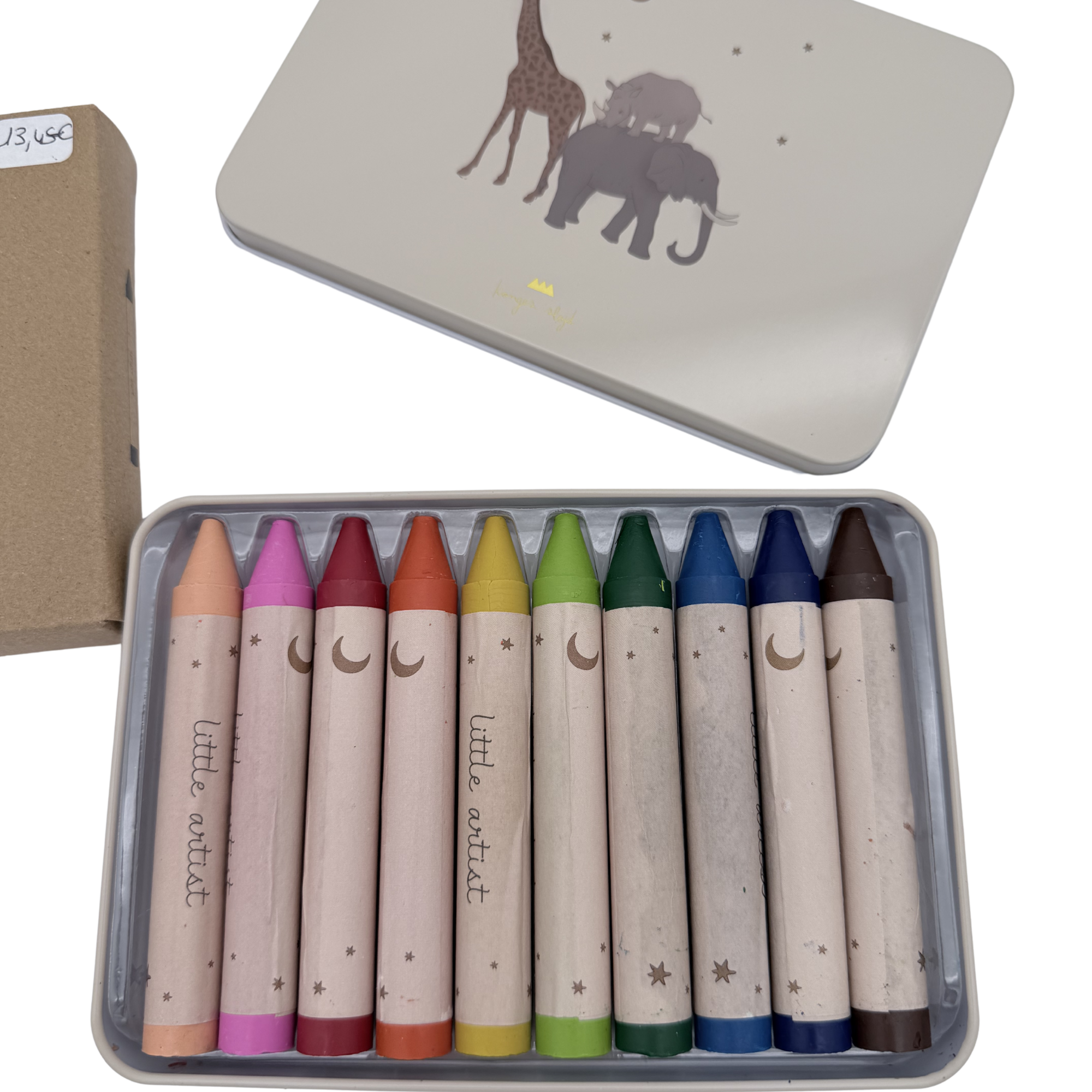 Boite de 10 crayons en cire naturelle