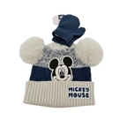 Bonnet Mickey Mouse à pompons – 0-6 mois