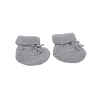 Chaussons bébé gris en maille - 1-3 mois