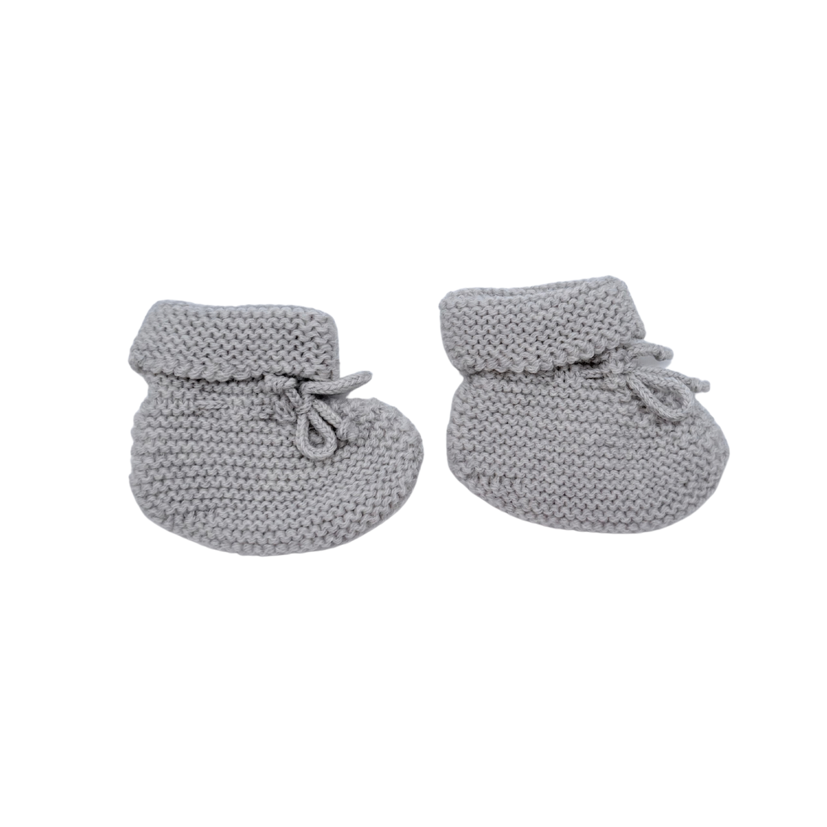 Chaussons bébé gris en maille - 1-3 mois