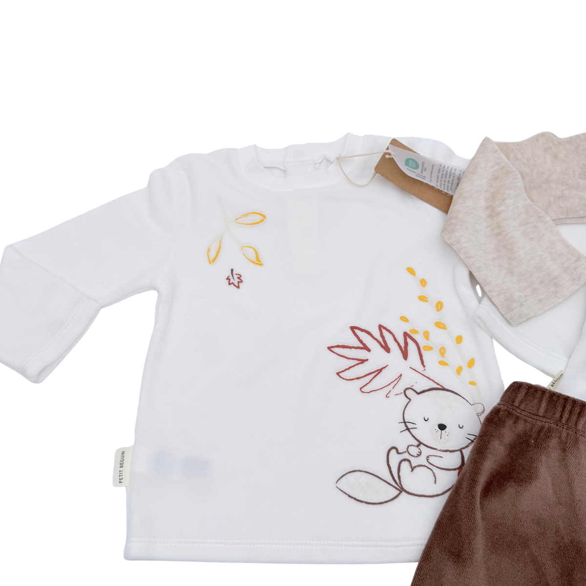 Lot de 2 pyjamas deux pièces en velours - 24 mois