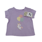 T-shirt licorne violet — 18 mois