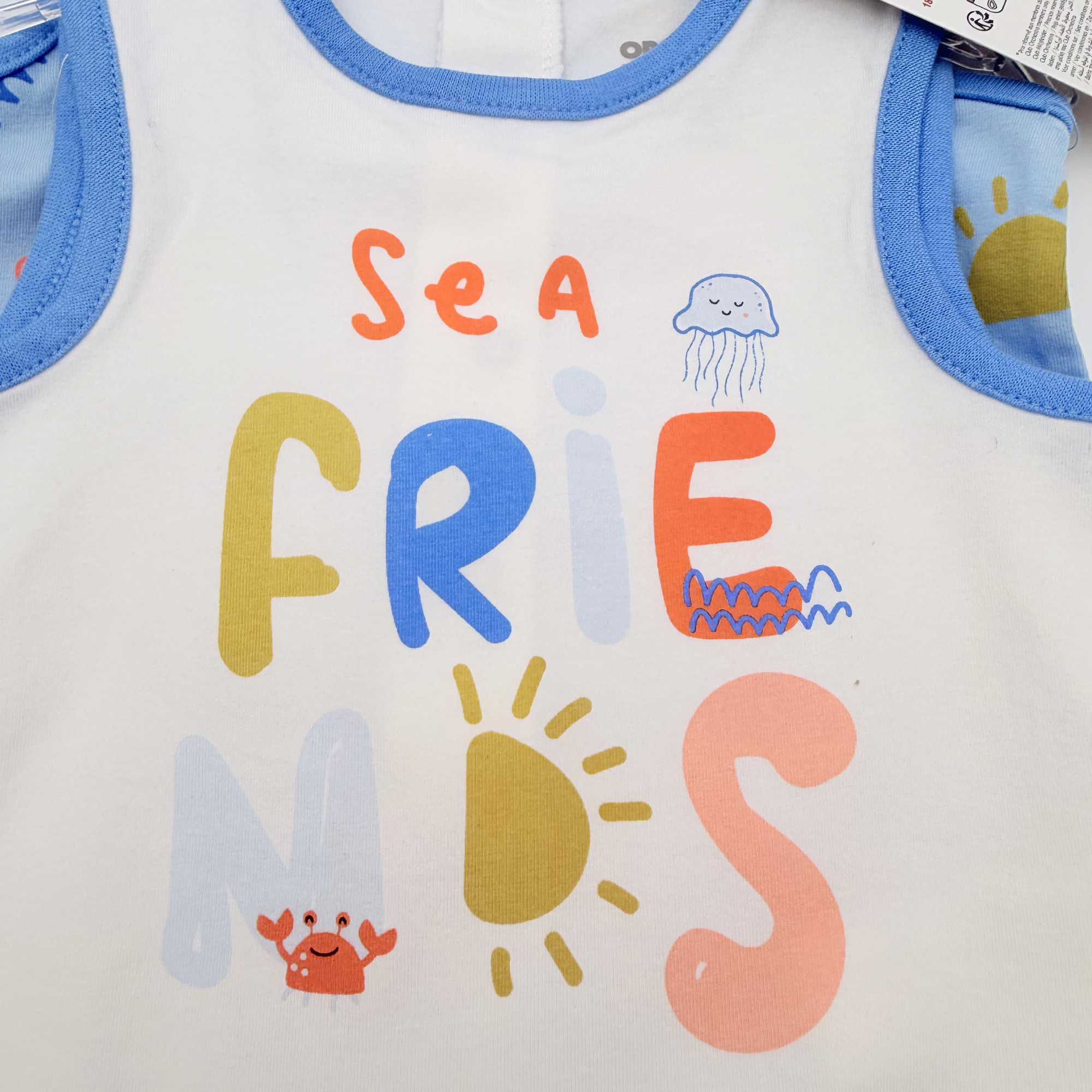 Lot de 2 combishorts Sea Friends - 9 mois