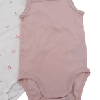 Lot de 2 bodies fines bretelles cerises — 9-12 mois