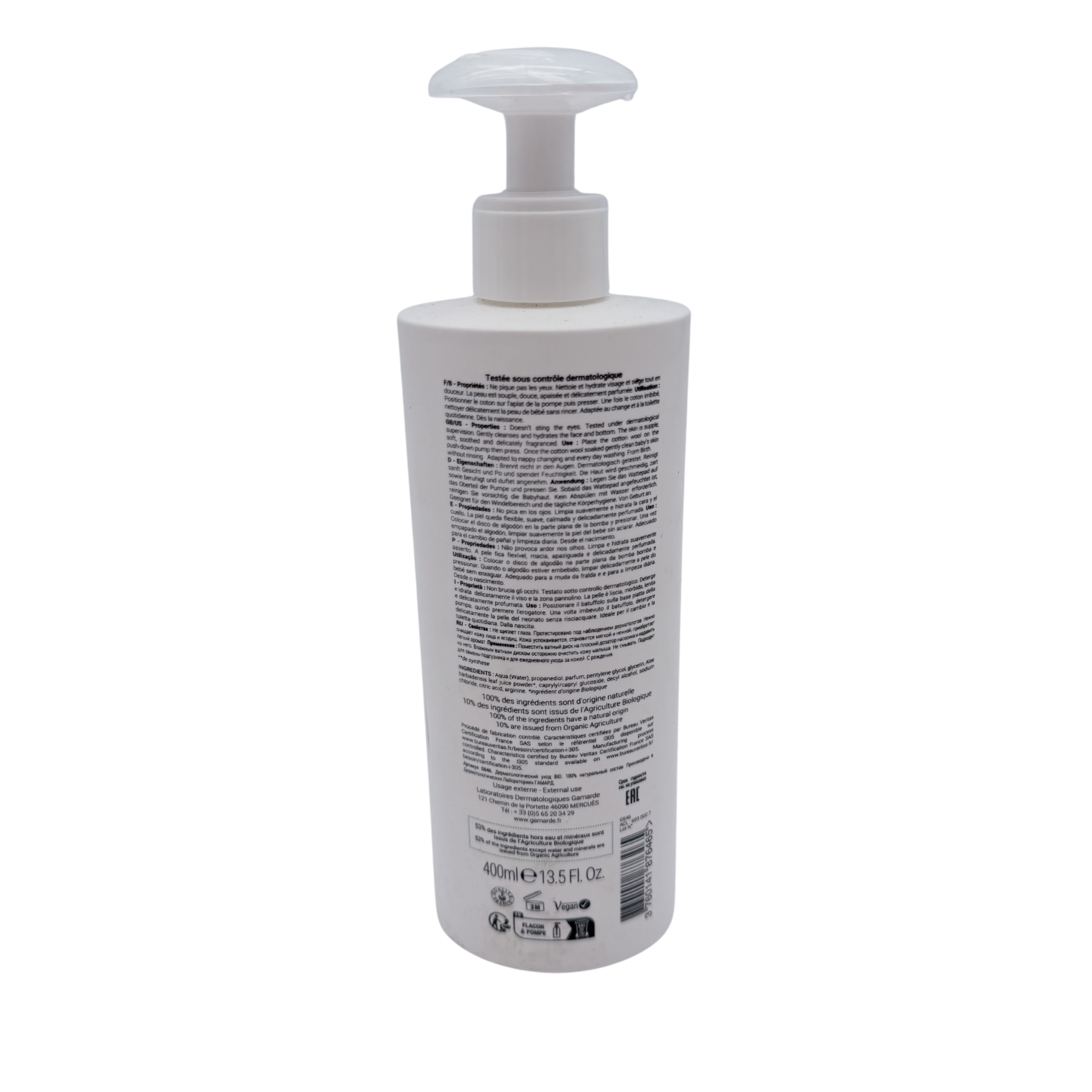 Eau nettoyante bébé — 400 ml