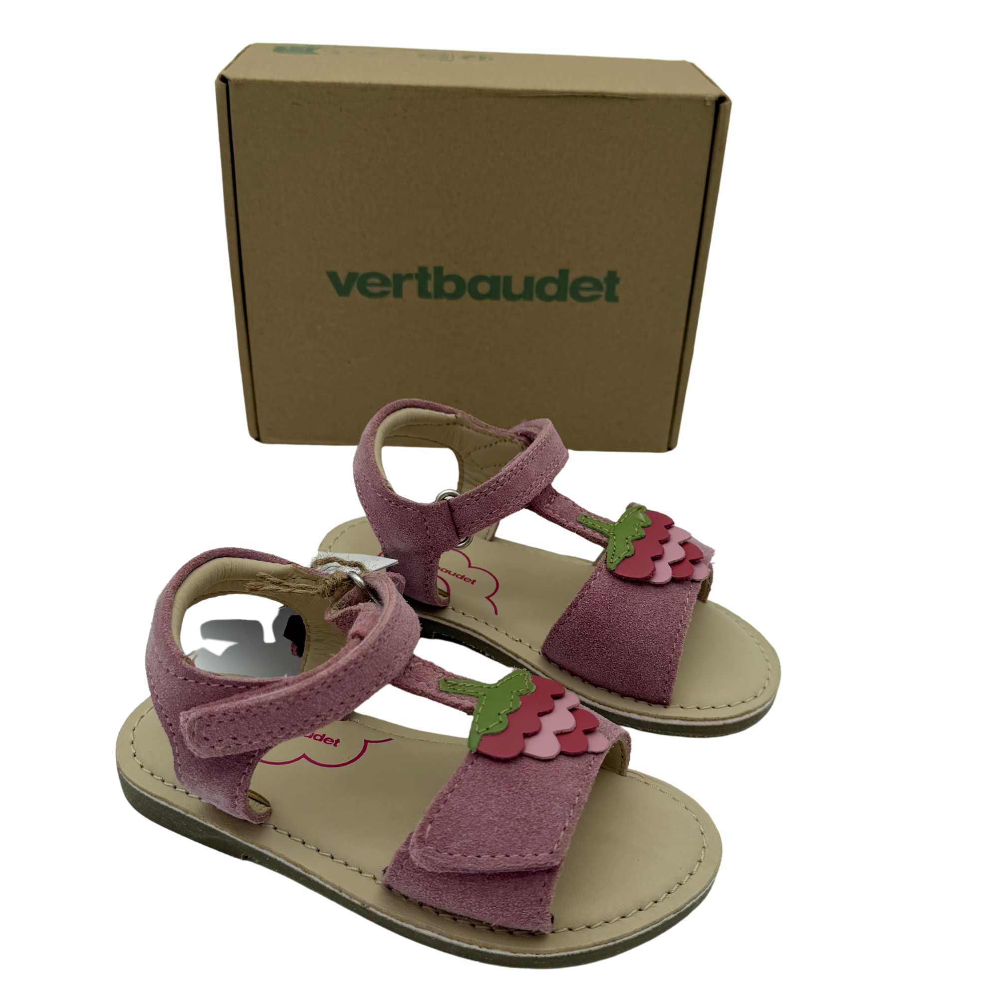 Sandales roses motif fraise — 25