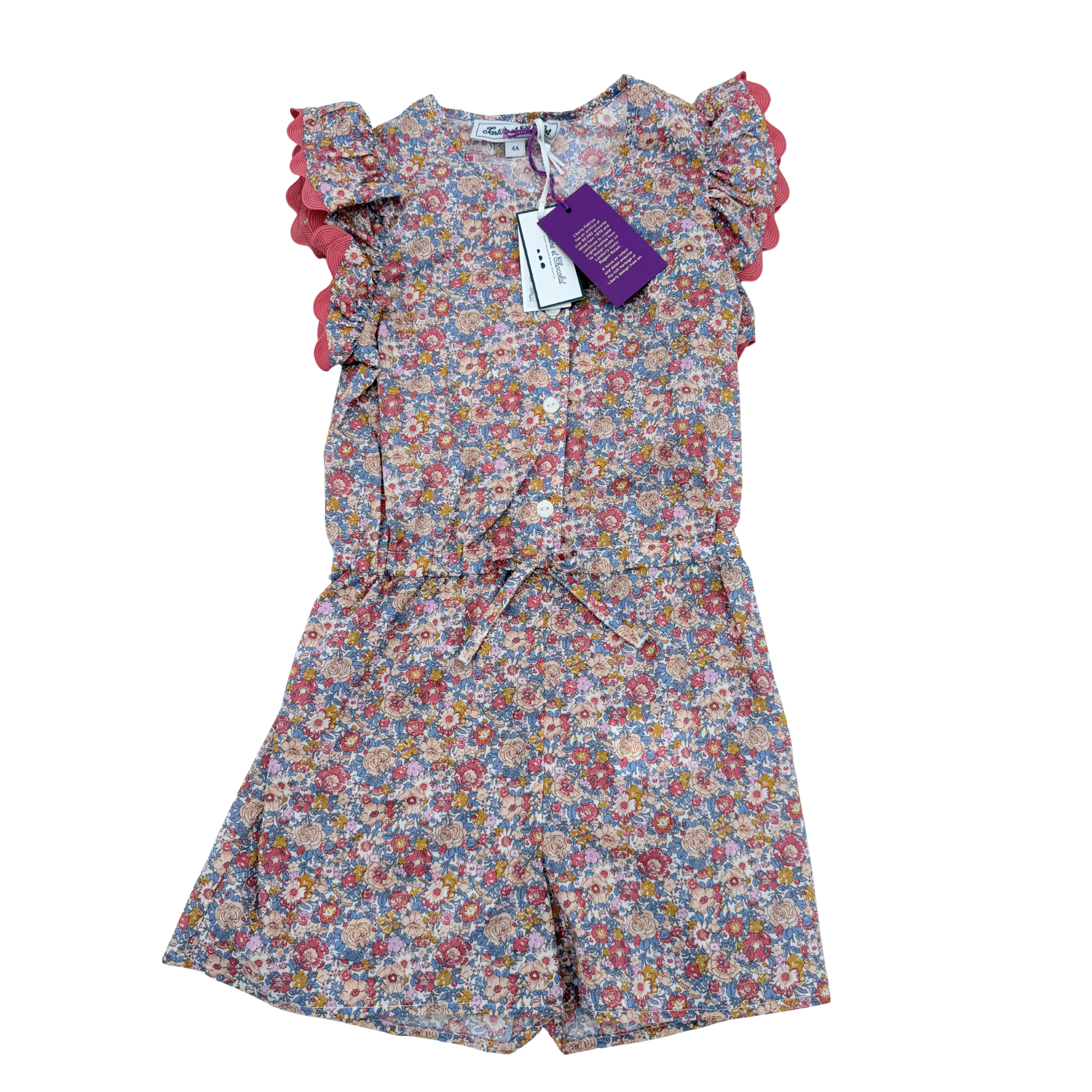 Combishort liberty multicolore — 4 ans