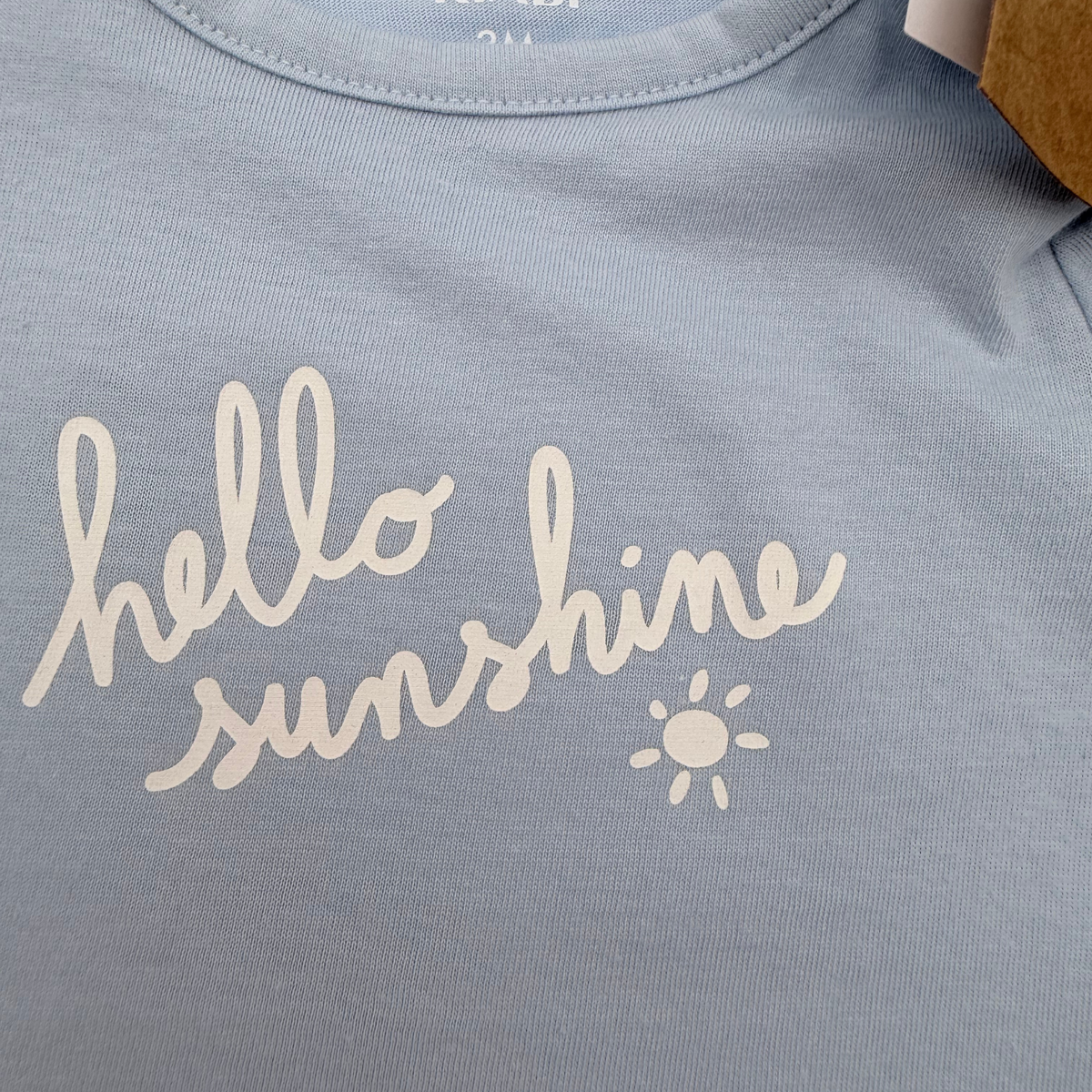 T-shirt bébé « Hello Sunshine » bleu - 3 mois