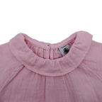 Blouse en gaze de coton rose - 12 mois