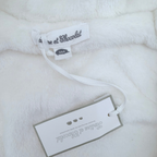 Manteau bébé en maille écrue à capuche - 3 mois