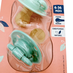 Lot de 2 sucettes rondes Gaïa - 6-36 mois
