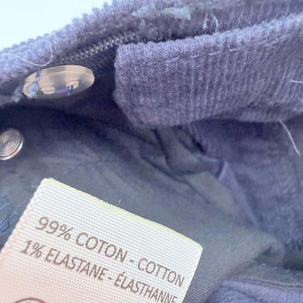 Pantalon bleu marine en velours côtelé - 2 ans