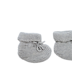 Chaussons bébé gris en maille - 1-3 mois