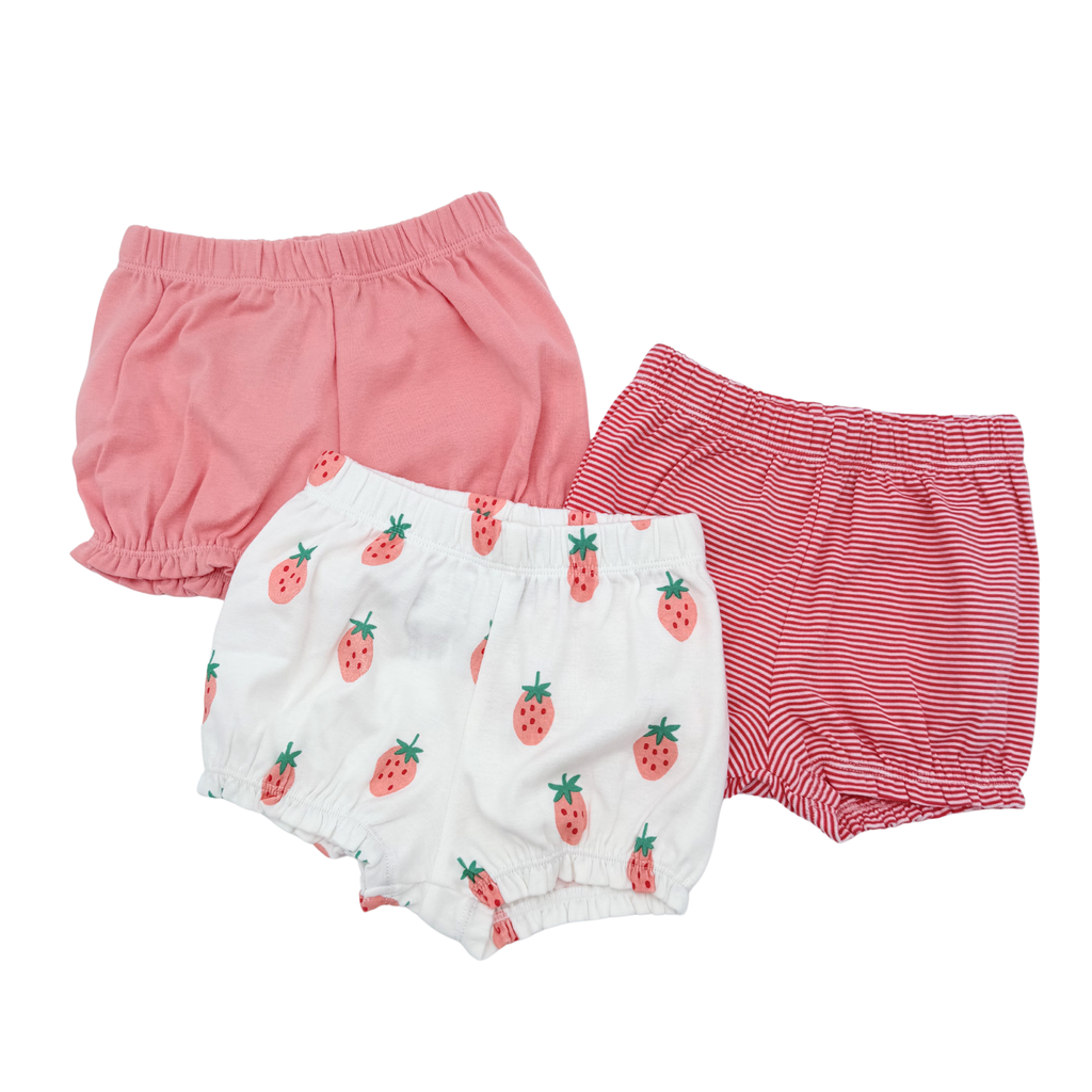 Lot de 3 bloomers fraises — 12 mois