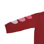 Gilet rouge coeur — 12 mois