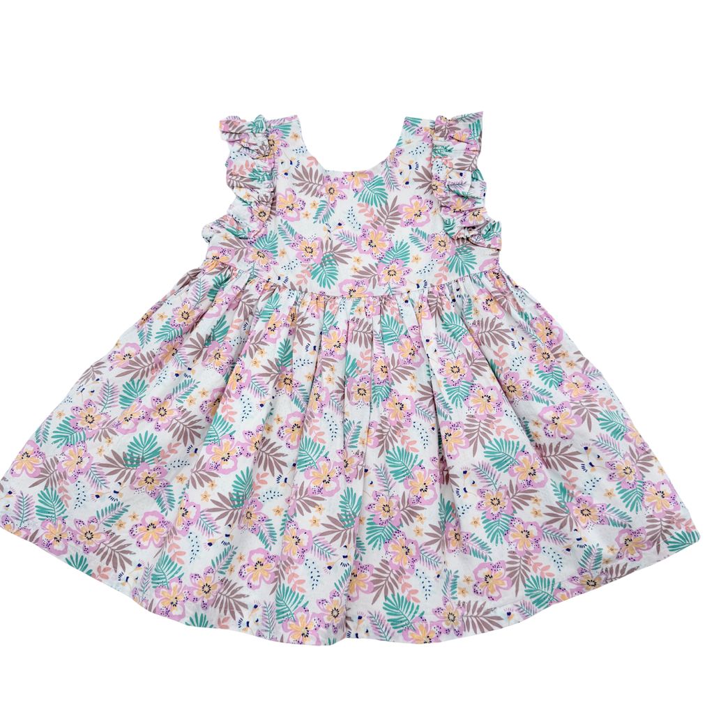 Ensemble robe fleurie et bloomer — 24 mois