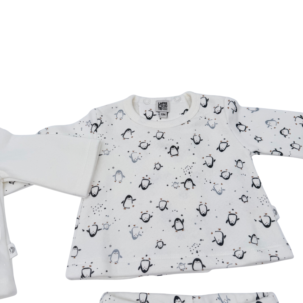 Lot de 2 ensembles bébé écrus motif pingouins - Naissance