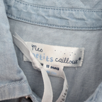 Chemise denim bleu clair — 18 mois