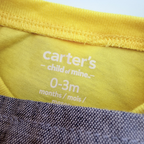 Ensemble robe fleurie et t-shirt jaune — 0-3 mois