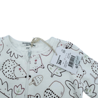 Pyjama bébé blanc imprimé animaux de la forêt - 3 mois