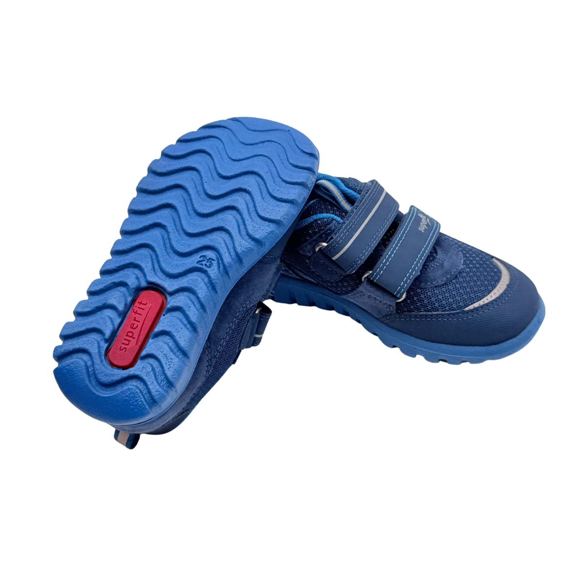 Baskets enfant bleu marine à double scratch - 25