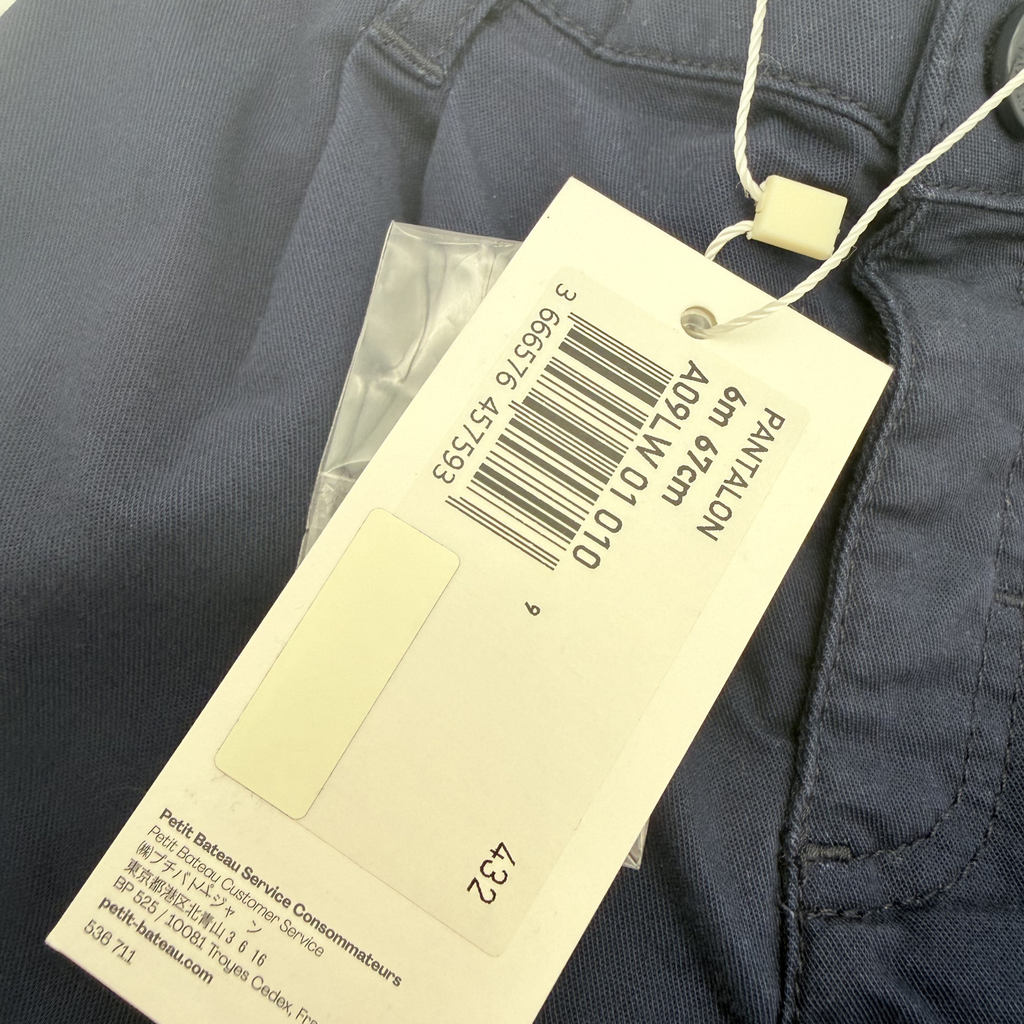 Pantalon chino bleu marine — 6 mois
