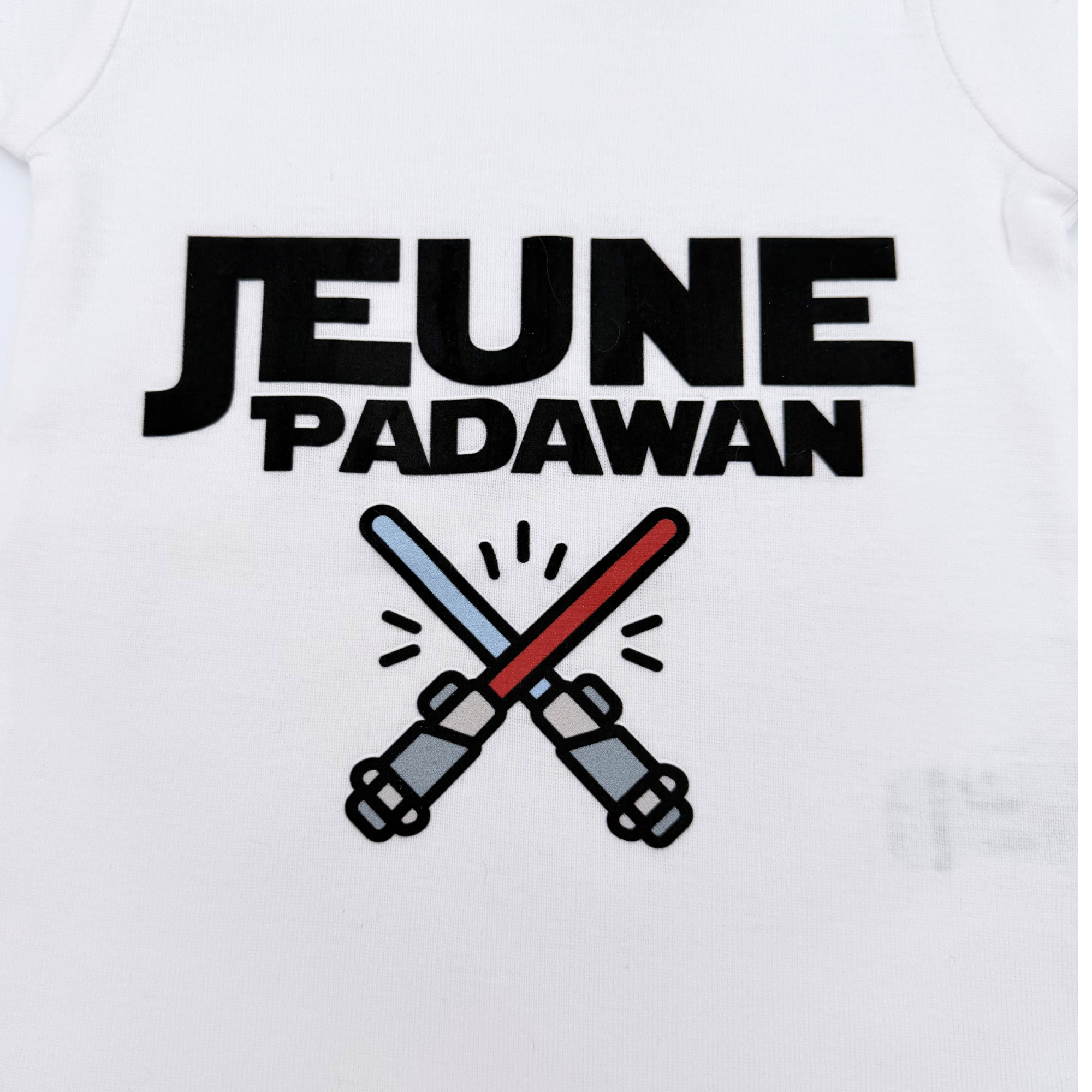 Body bébé blanc “Jeune Padawan” — 3-6 mois