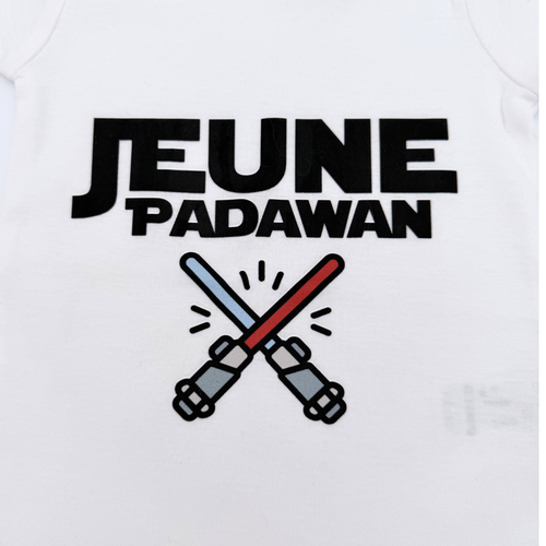 Body bébé blanc “Jeune Padawan” — 3-6 mois