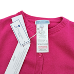 Gilet bébé rose fuchsia en maille boutonnée - 24 mois