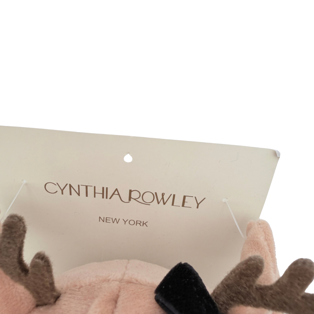 Peluche biche en robe à pois