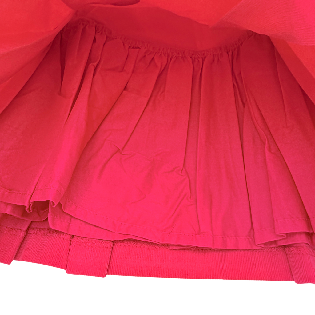 Robe salopette rouge plissée - 36 mois