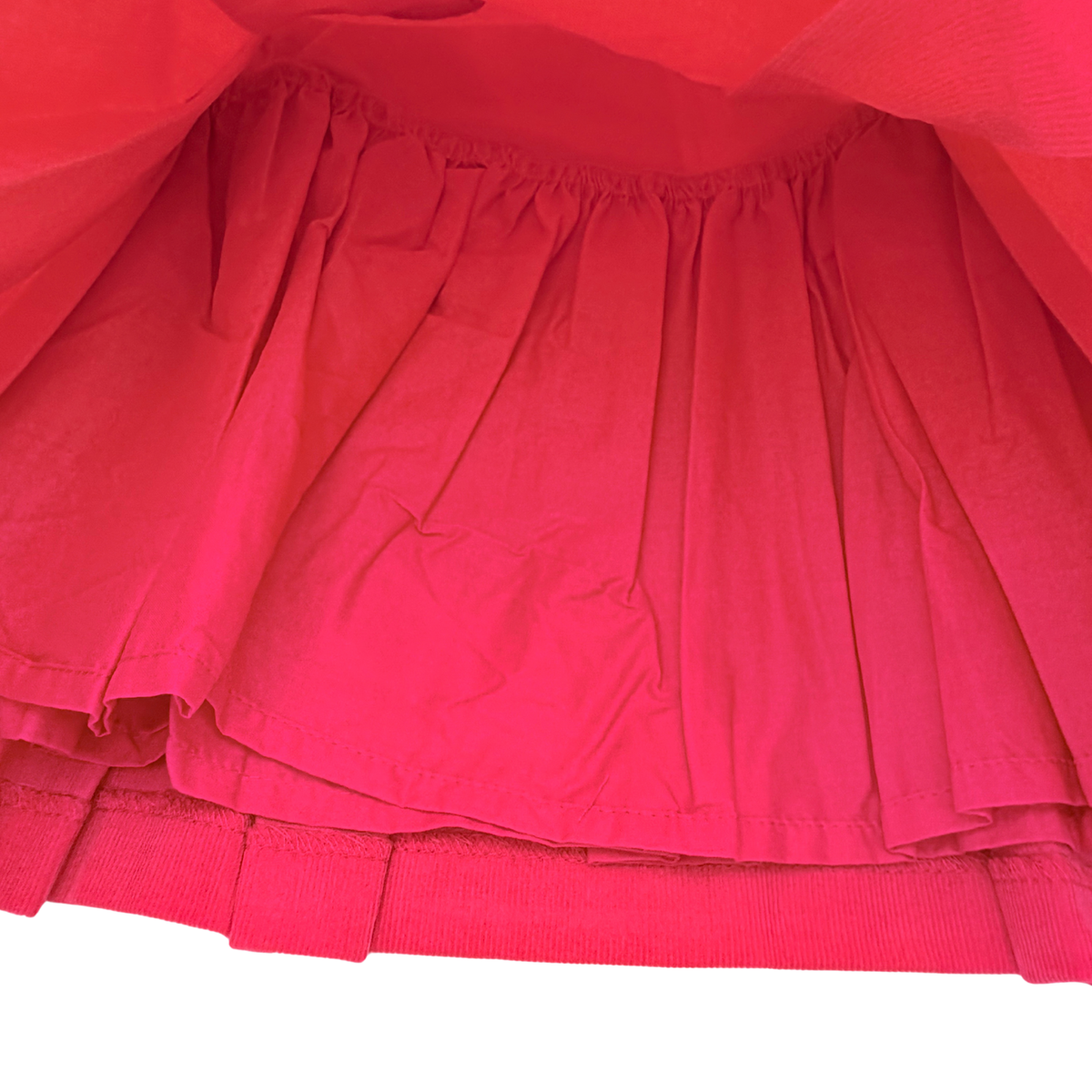 Robe salopette rouge plissée - 36 mois