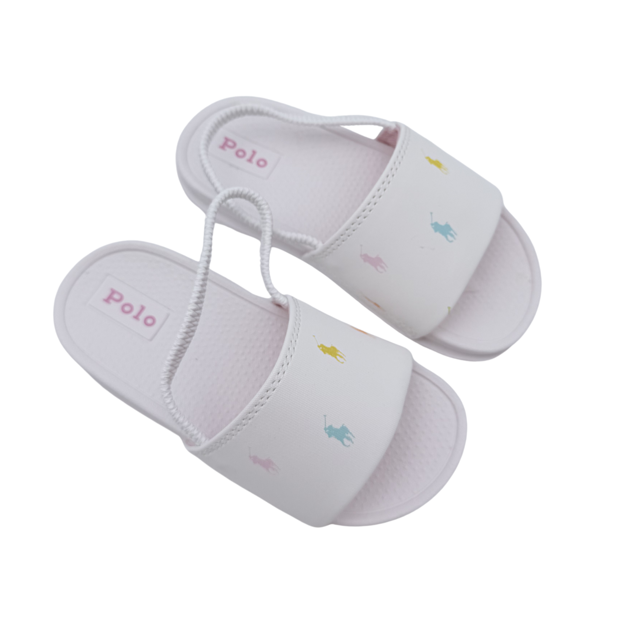 Sandales blanches à motifs multicolores – 25