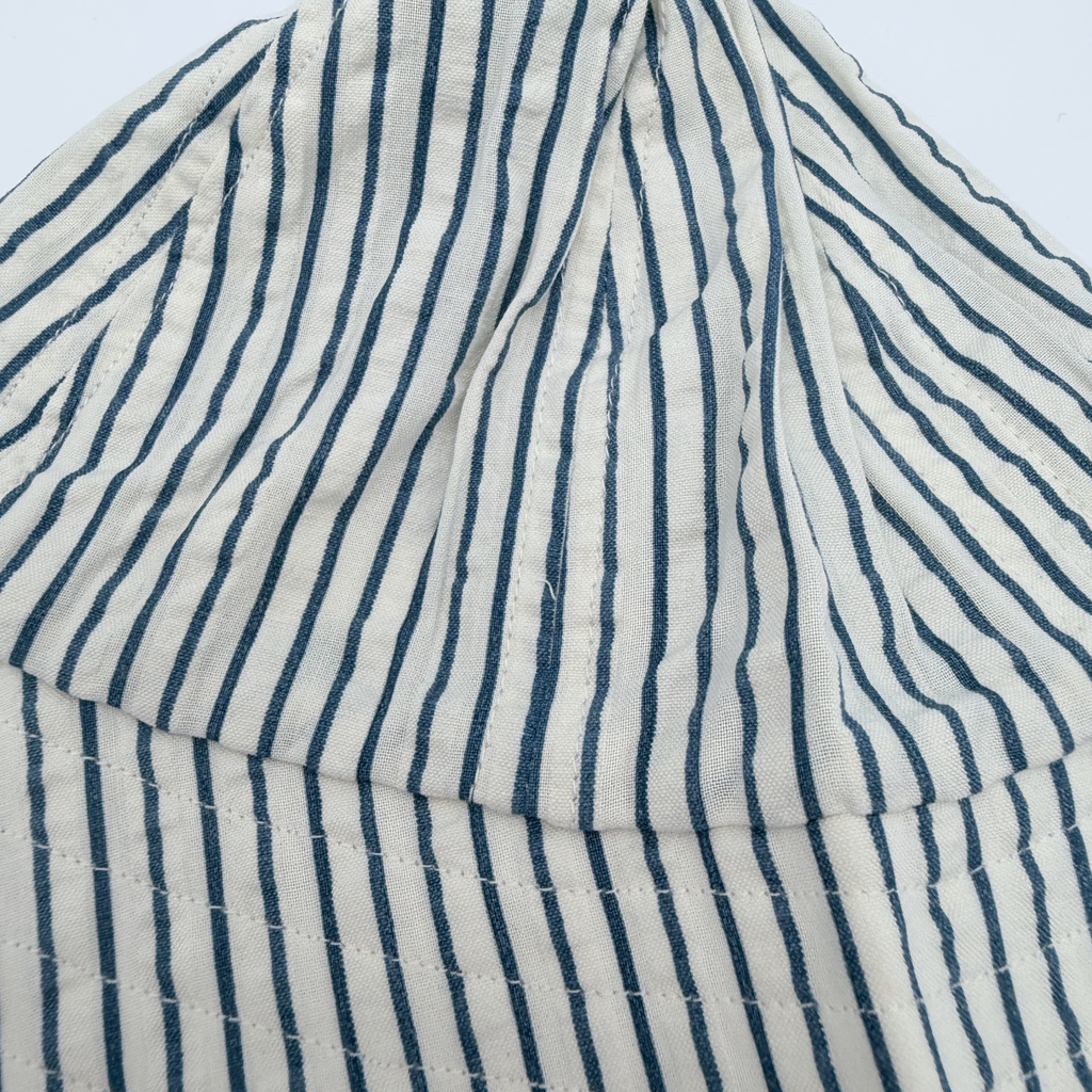 Bob bébé rayé bleu et blanc — 3-6 mois