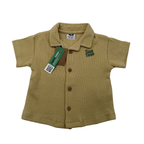 Chemise gaufrée moutarde – 6 mois