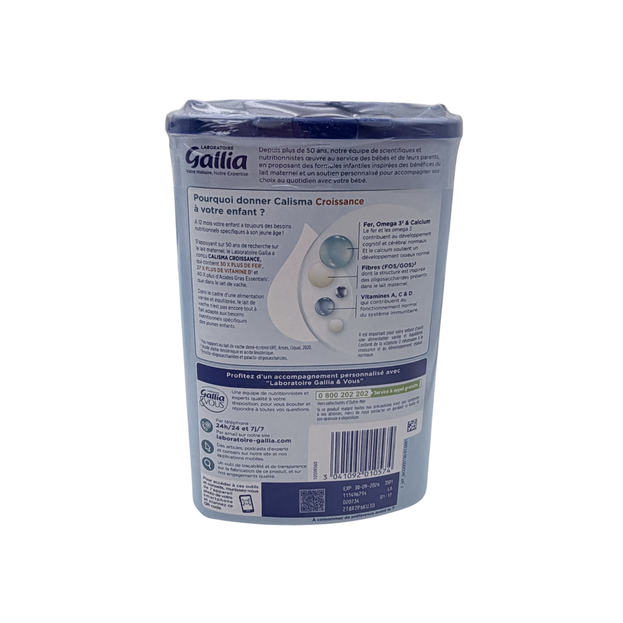Lait callisma croissance 3e âge —&nbsp; 830 g