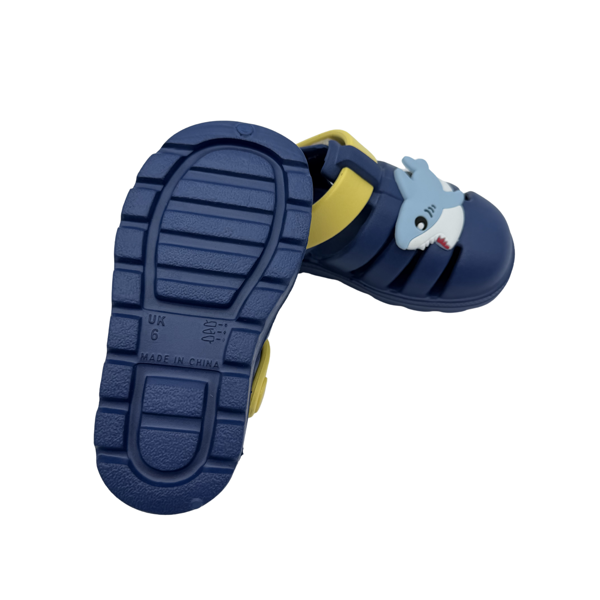 Sandales requin bleu et jaune — 22